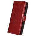 Crocodile Xiaomi Redmi A1+ Læderpung med RFID - Rød