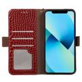 Crocodile Xiaomi Redmi A1+ Læderpung med RFID - Rød