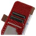 Crocodile Xiaomi Redmi A1+ Læderpung med RFID - Rød
