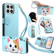 Xiaomi 17 sød katte-pung med kortholder, lynlåslomme og håndledsrem