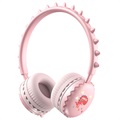 Søde Dinosaur Stereo Børn Hovedtelefoner Y18 - 3.5mm - Pink