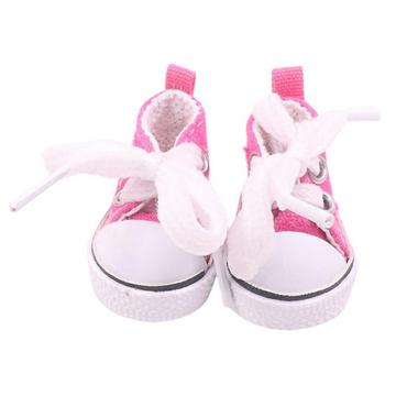 Søde mini-sneakers med snørebånd til Labubu 17cm - Hot Pink