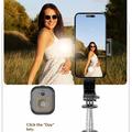Cyke Q21S Bluetooth Selfie-stang med påfyldningslys, stativ - sort