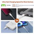 D-POWER 2002 USB-A/USB-C-kabel 3A - 2m - hvid