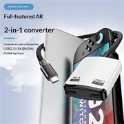 D0249 2-i-1 USB-C-adapter til AR-briller og spilkonsoller