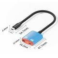 D0249 2-i-1 USB-C-adapter til AR-briller og spilkonsoller - rød / blå