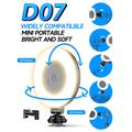 D07 3 farver 9 niveauer dæmpbart bærbart lys til selfie-fotografering og live-streaming