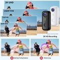D100 2K Mini-tommelfingerkamera med tilbehør - Hvid / Sort