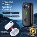 D100 2K Mini-tommelfingerkamera med tilbehør - Hvid / Sort