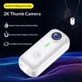 D100 2K Mini-tommelfingerkamera med tilbehør - Hvid / Sort