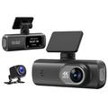 D19 MAX 4K dobbelt dashcam med bagkamera - GPS/WiFi - sort