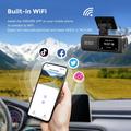 D19 MAX 4K dobbelt dashcam med bagkamera - GPS/WiFi - sort