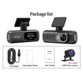 D19 MAX 4K dobbelt dashcam med bagkamera - GPS/WiFi - sort