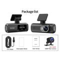 D191 MAX dobbelt dashcam - 4K foran, 1080p bagtil, WiFi, nattesyn - sort