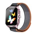 D20-smartwatch med trådløse øretelefoner og AI-oversættelse - nylonrem - rosaguld