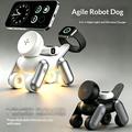 D6 3-i-1 magnetisk trådløs oplader i form af en robothund til iPhone, Apple Watch og AirPods - sort