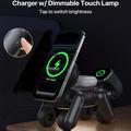 D6 3-i-1 magnetisk trådløs oplader i form af en robothund til iPhone, Apple Watch og AirPods - sort