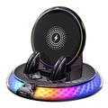 D9 15W trådløs oplader med bilholder, RGB-lys