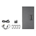 DE-60 60W sammenklappeligt solcellepanel og oplader til backpacking, vandreture og camping - sort