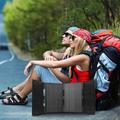 DE-60 60W sammenklappeligt solcellepanel og oplader til backpacking, vandreture og camping - sort