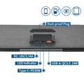 DE-60 60W sammenklappeligt solcellepanel og oplader til backpacking, vandreture og camping - sort
