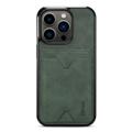 Denior Kortholder Stativ iPhone 14 Pro TPU Cover - Grøn