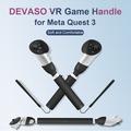 DEVASO håndtagsforlænger til Meta Quest 3 VR-headset tilbehør til golfhåndtag - sort