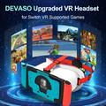 DEVASO VR-headset til Nintendo Switch-spilkonsol Varmeafledende VR-brillehovedbøjle i plast - hvid/blå