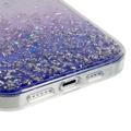 Dfans Starlight Glitter iPhone 14 Pro Max Hybrid Cover - Lilla