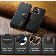 iPhone 15 DG.Ming Læderpung med Aftageligt Cover