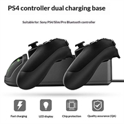 DOBE TP4-889 Charging Dock Dual Stand Charger Base til PS4 / PS4 Slim / PS4 Pro Dualshock Controller