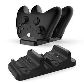 DOBE TYX-532X til Xbox Series S / X Controller Charging Dock Dual Gamepad Charging Stand med Dual Battery Pack - Sort