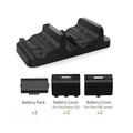 DOBE TYX-532X til Xbox Series S / X Controller Charging Dock Dual Gamepad Charging Stand med Dual Battery Pack - Sort