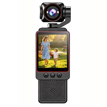 DV09 Clip-On 4K WiFi-lommekamera med drejeligt objektiv - sort