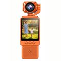 DV09 Clip-On 4K WiFi-lommekamera med drejeligt objektiv - orange