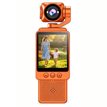 DV09 Clip-On 4K WiFi-lommekamera med drejeligt objektiv - orange