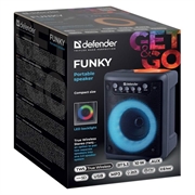 Defender Funky bærbar Bluetooth-højttaler 10W - Sort