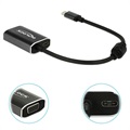 Delock USB-C til VGA Adapter med USB-C Opladningsport - Mørkegrå