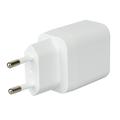 Deltaco 35W GaN-vægoplader - USB-C/USB-A - hvid
