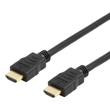 Deltaco højhastigheds HDMI 2.0-kabel med Ethernet - 1 m - sort