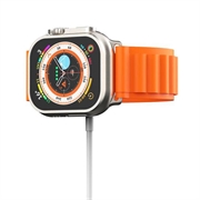 Deltaco magnetisk trådløs oplader til Apple Watch/Samsung Galaxy Watch - hvid