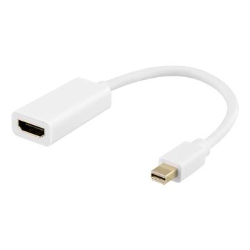 Deltaco Mini DisplayPort til HDMI-adapter - 0,2 m - hvid