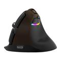 Delux M618 Mini Jet Gold ergonomisk lodret mus - Bluetooth 4.0, 2.4GHz, 2400 DPI - sort