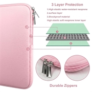 MacBook 12" Deluxe Neopren Clean Sleeve - lyserød
