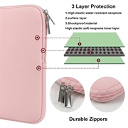 MacBook Pro/Air 13" Deluxe Neopren Clean Sleeve - lyserød