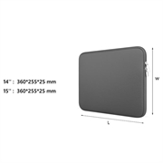 Computer/PC 15" Deluxe Neopren Clean Sleeve - Grå