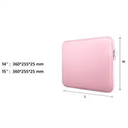 Computer/PC 15" Deluxe Neopren Clean Sleeve - lyserød