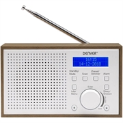 Denver DAB-46 DAB-radio med FM og alarmfunktion - hvid
