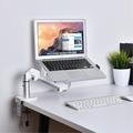 Desktop holder med Gasfjeder til monitor skærm op til 32" / Laptop 11-17" - Sølv