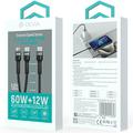 Devia EC648 Extreme Speed 2-i-1 USB-C til USB-C/Lightning-kabel 1.2m - sort